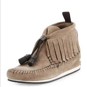 Rag & Bone gray suede moccasins